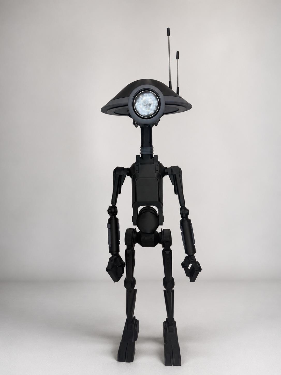 Life-Size Articulated Maintenance Droid Prop Replica — 3D Printed, LED Eye, Fully Poseable | Made to Order