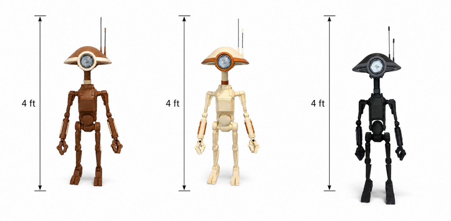 Life-Size Pit Droid Replica w LED eye | 3D Printed Star Wars Prop Display Model