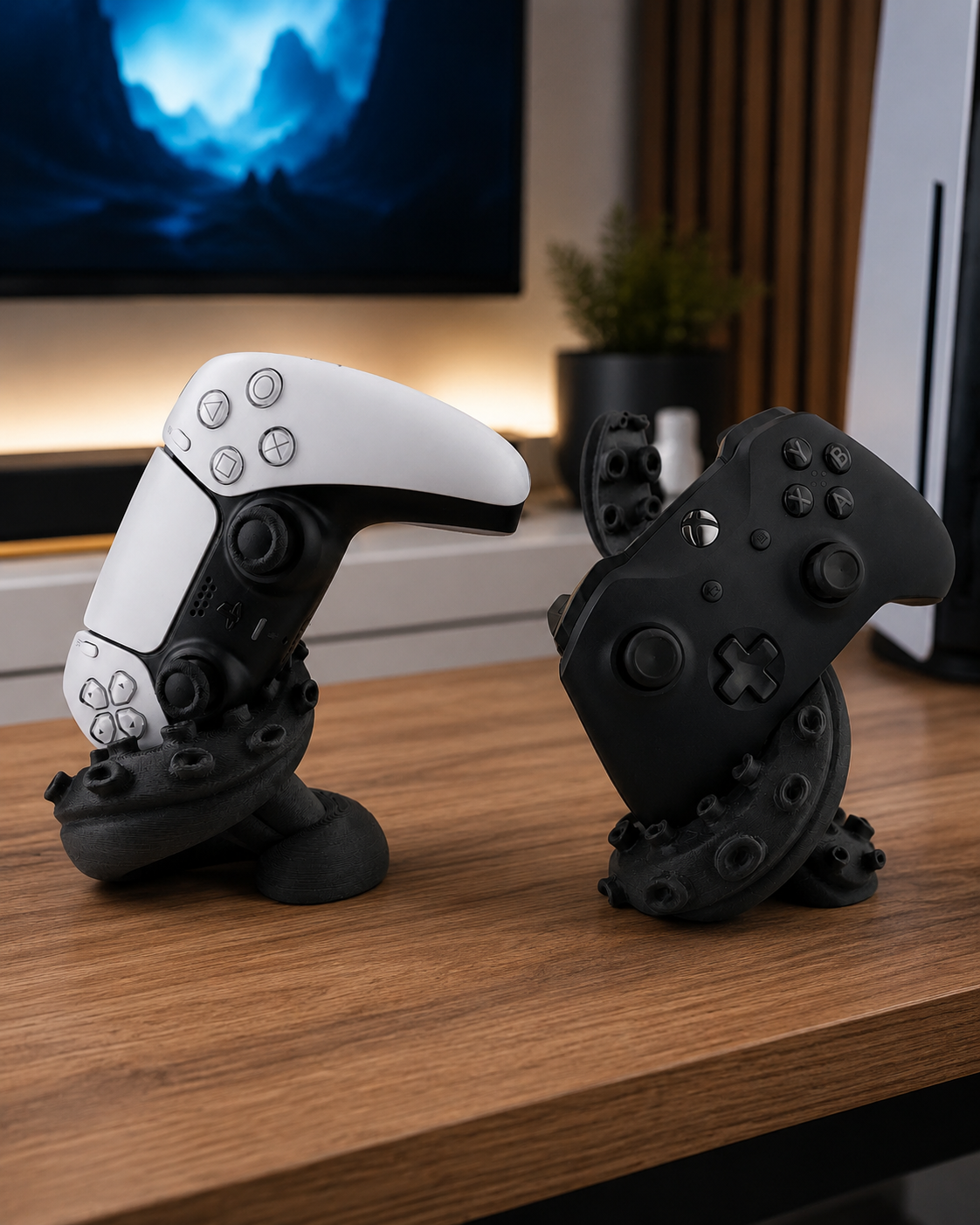 Octopus Controller Holder Stand for PS5 Xbox – Gaming Desk Organizer