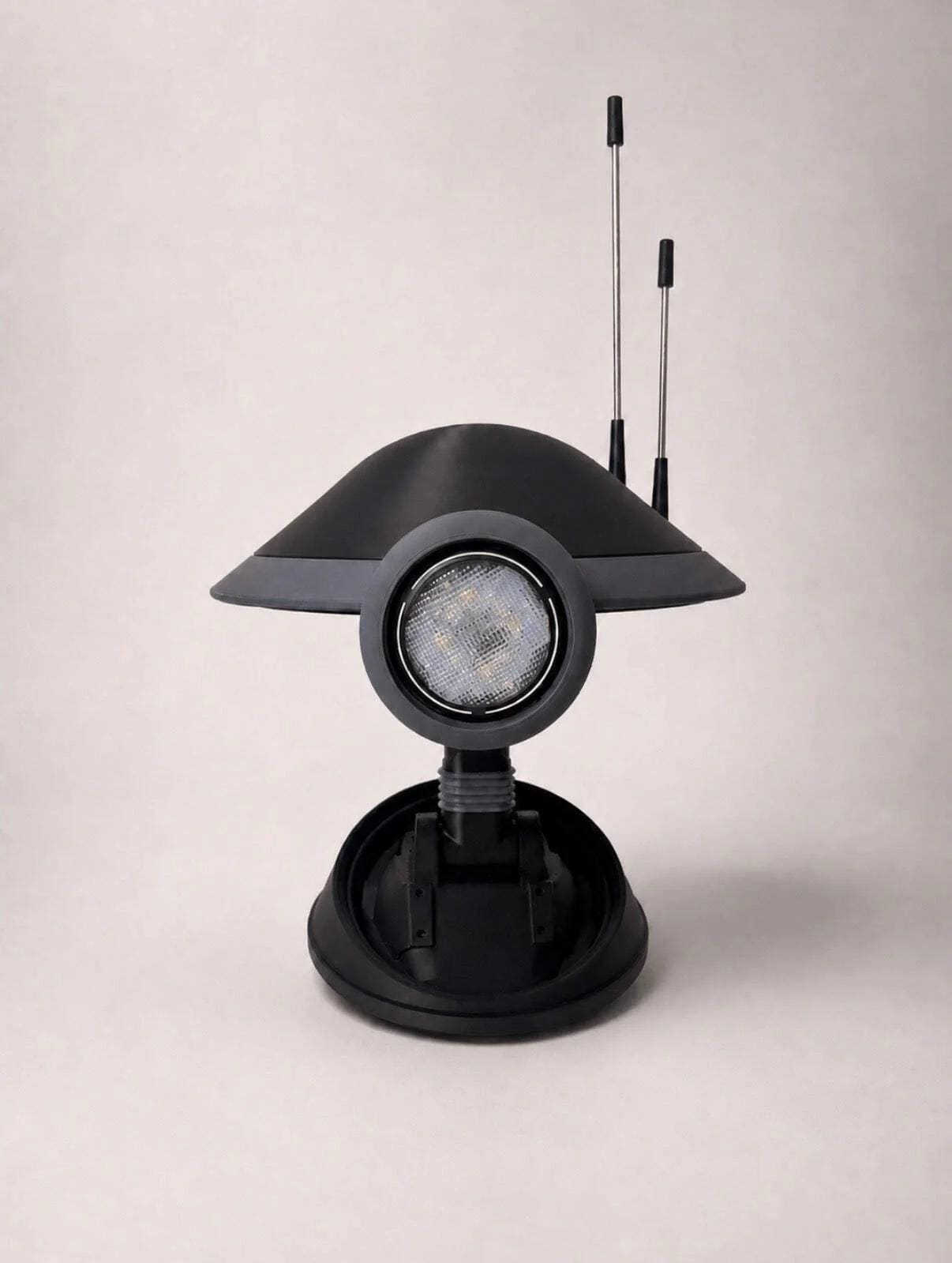 Articulated Maintenance Droid Head — Life-Size LED Eye Display with Poseable Neck & Display Base