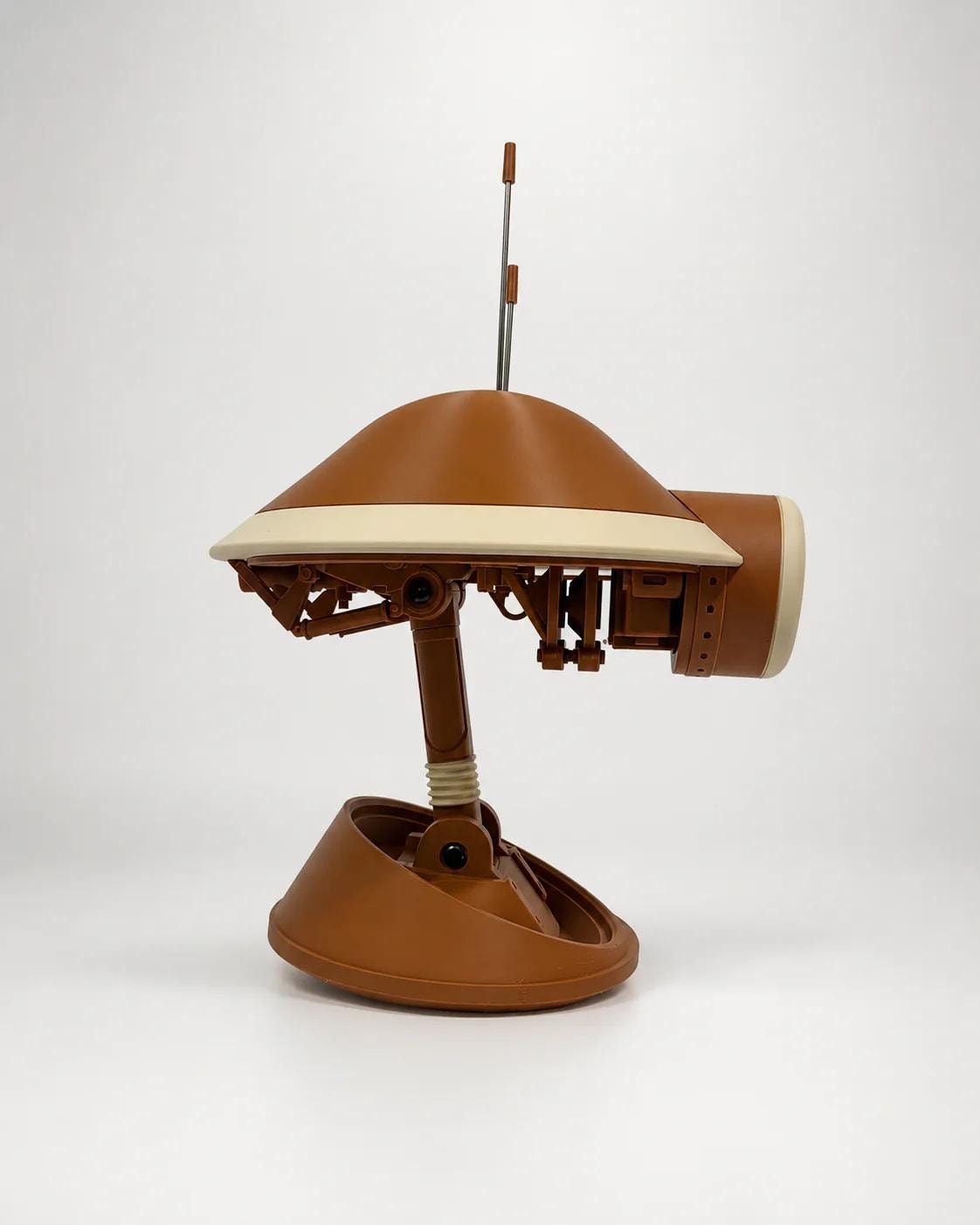 Articulated Maintenance Droid Head — Life-Size LED Eye Display with Poseable Neck & Display Base