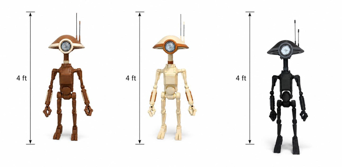 Life-Size Articulated Maintenance Droid Prop Replica — 3D Printed, LED Eye, Fully Poseable | Made to Order