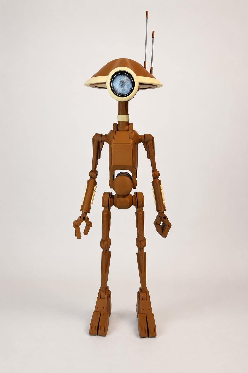 Life-Size Articulated Maintenance Droid Prop Replica — 3D Printed, LED Eye, Fully Poseable | Made to Order