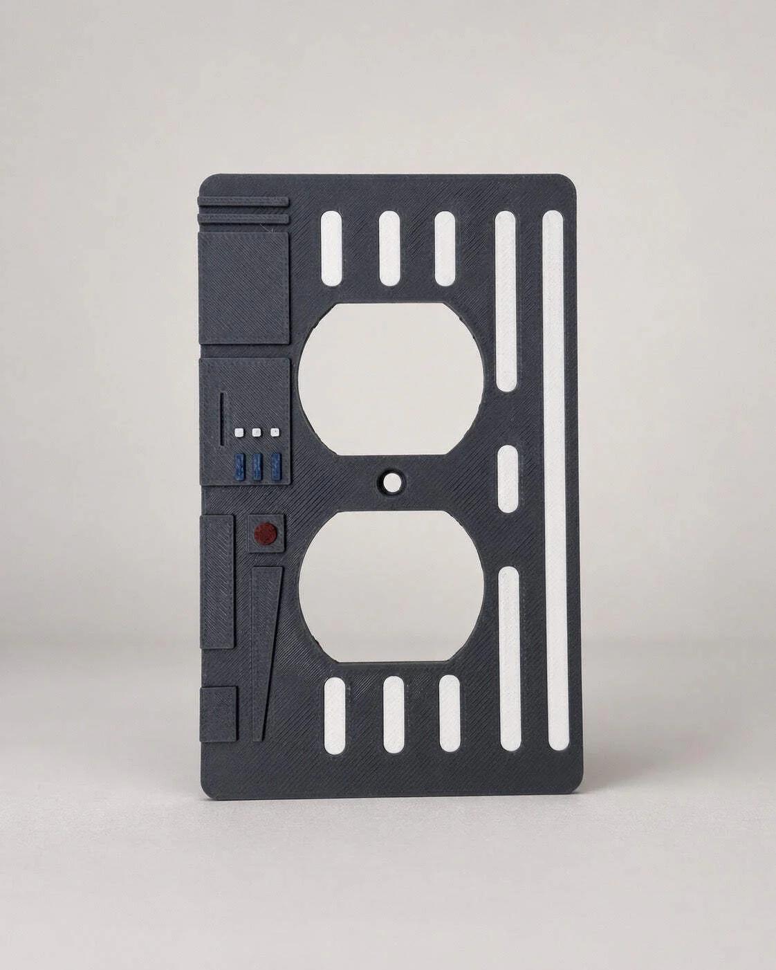 Sci-Fi Space Station Outlet Cover Wall Plate — Gaming & Bedroom Decor