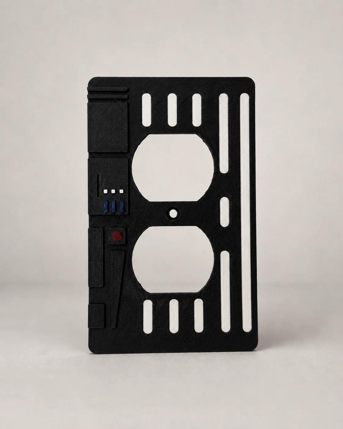 Sci-Fi Space Station Outlet Cover Wall Plate — Gaming & Bedroom Decor